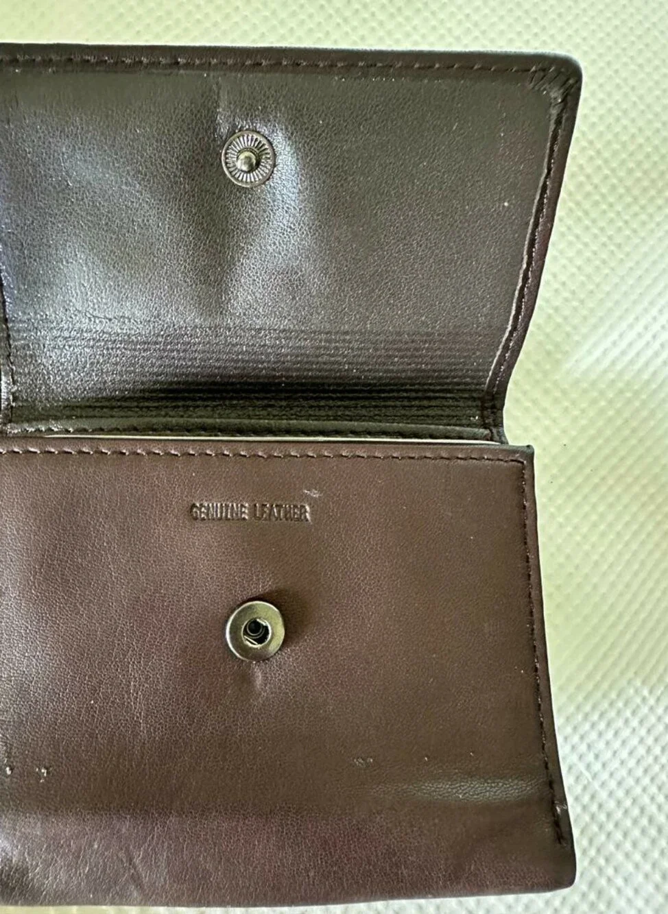 Vintage Genuine Leather Woman’s Wallet Coin Pouch Brown
